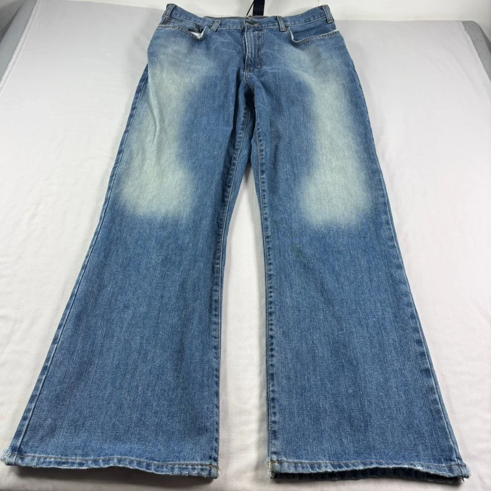 Vintage Abercrombie & Fitch Jeans Mens 36x34 Blue Bootcut Denim Y2K USA Made